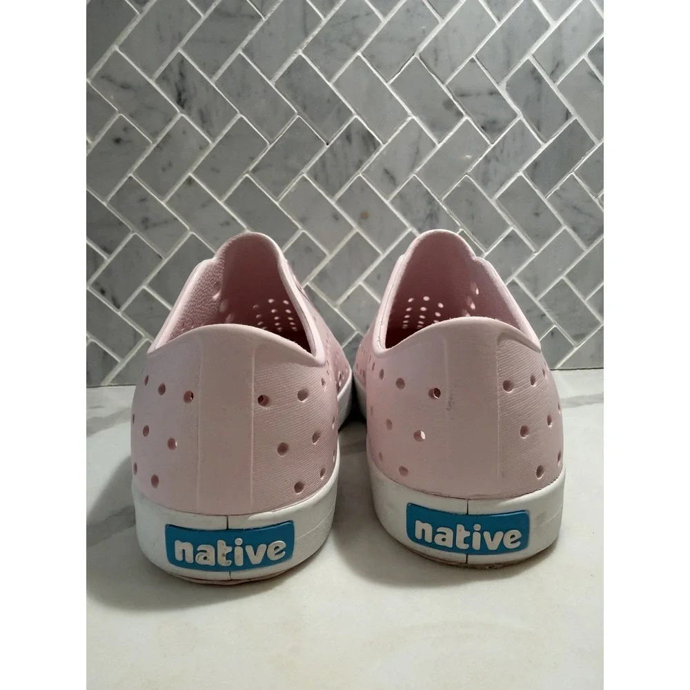 Native Jefferson Kid's Slip-On Shoe/Sneaker - Milk Pink/Shell White, Size: J3